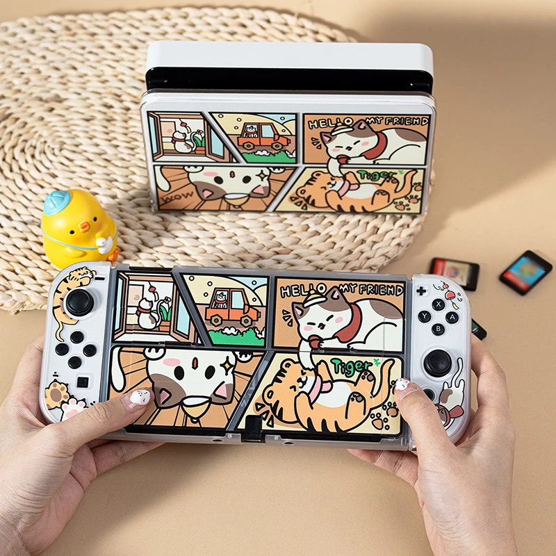 Hard PC Protective Shell Compatible for Nintendo Switch or Switch Oled Cute Tiger Cat Case For Nintendo Switch Oled Game Cover
Hard PC Protective Shell Compatible for Nintendo Switch or Switch Oled Cute Tiger Cat Case For Nintendo Switch Oled Game Cover