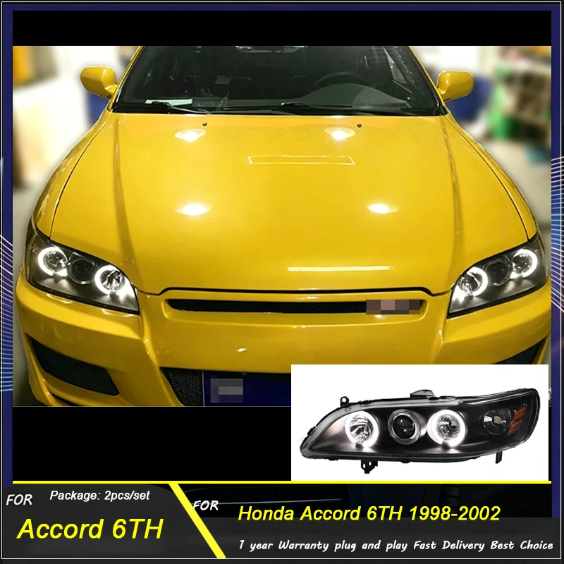 LED head Lamp assembly For Honda Accord 6th 1998-2002 OEM-fit Angel Eye Xenon Headlights Assembly with Projector Lens Conversion
LED head Lamp assembly For Honda Accord 6th 1998-2002 OEM-fit Angel Eye Xenon Headlights Assembly with Projector Lens Conversion