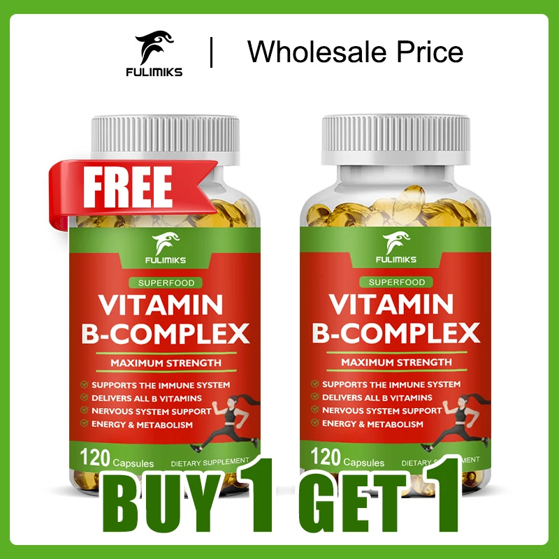 Buy 1 Get 1 Free! Pure Vitamin B Complex Supplement, for Energy, Metabolism, Stress Relief & Nervous System, Overall Wellbeing
Buy 1 Get 1 Free! Pure Vitamin B Complex Supplement, for Energy, Metabolism, Stress Relief & Nervous System, Overall Wellbeing