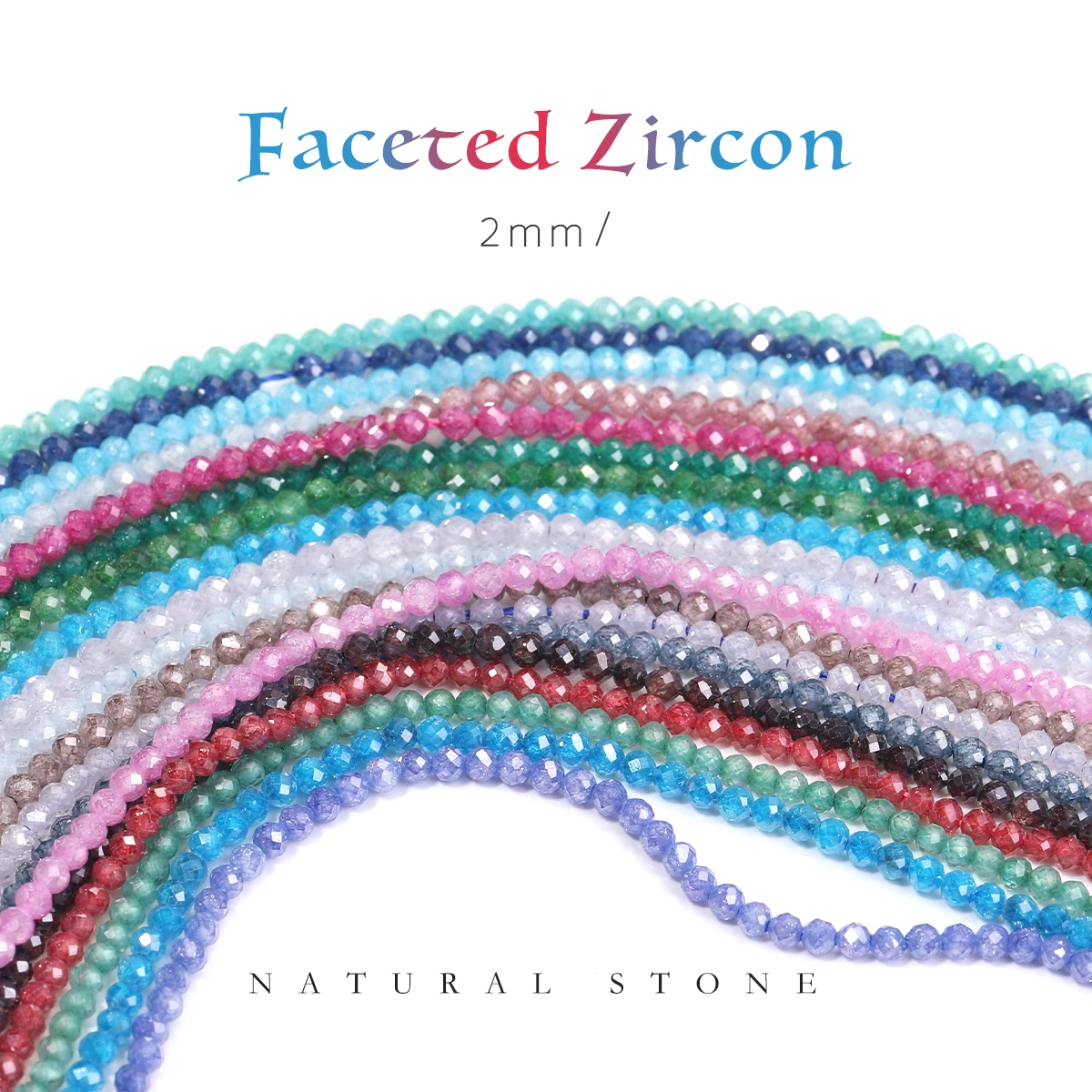 2mm Colored Faceted Zircon Loose Beads for Jewelry Making DIY Bracelet Necklace Accessories Handmade Gifts Friends Lovers
2mm Colored Faceted Zircon Loose Beads for Jewelry Making DIY Bracelet Necklace Accessories Handmade Gifts Friends Lovers