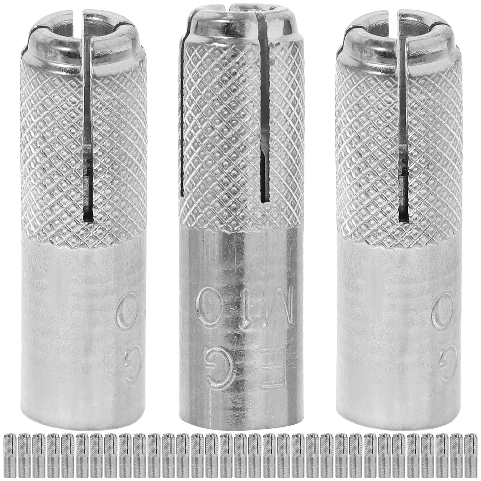 50pcs Concrete Anchors Kit Knurled Drop in Carbon Steel Bolts Professional Strong Fixtures Threaded Rod Hardware
50pcs Concrete Anchors Kit Knurled Drop in Carbon Steel Bolts Professional Strong Fixtures Threaded Rod Hardware