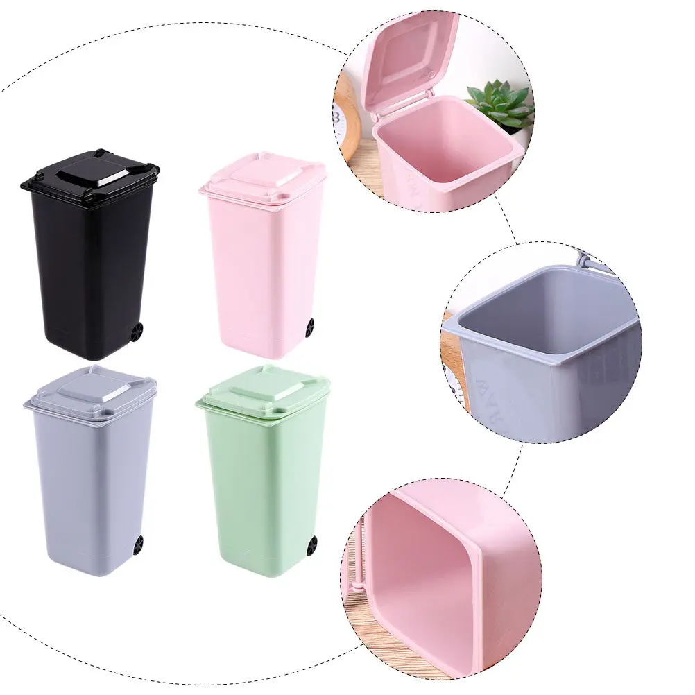 4Pcs Desktop Garbage Can Stylish Plastic Trash Bin with Clamshell Lid for Home Office Kitchen Car Waste Storage Box
4Pcs Desktop Garbage Can Stylish Plastic Trash Bin with Clamshell Lid for Home Office Kitchen Car Waste Storage Box
