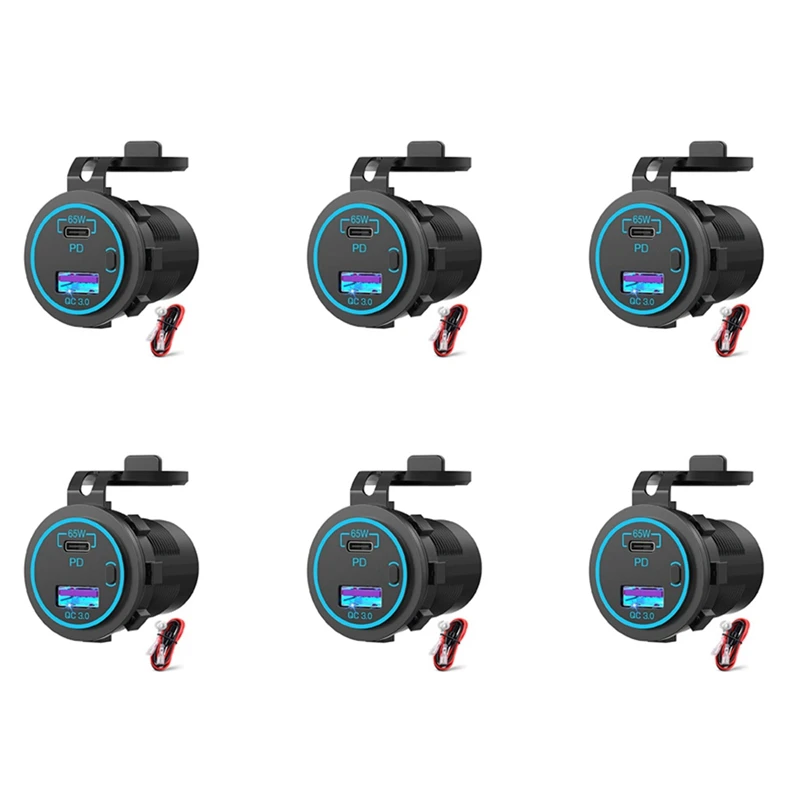 2025 New-6X 65W PD 12V USB Outlet For Laptop USB C Car Charger Socket Multi Port Outlet Waterproof Adapter For Car Boat Truck
2025 New-6X 65W PD 12V USB Outlet For Laptop USB C Car Charger Socket Multi Port Outlet Waterproof Adapter For Car Boat Truck