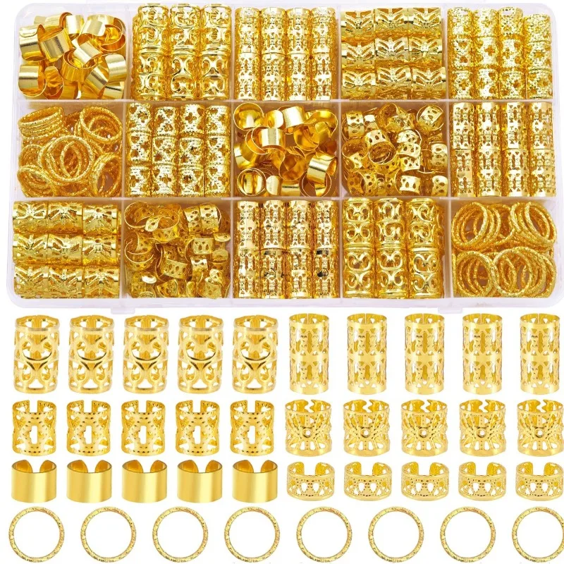 210PCS Gold Hollow Alloy Dreadlock Hair Hoops Charms for Festival Party Daily Braids Extensions Non Slip Lightweight Durable
210PCS Gold Hollow Alloy Dreadlock Hair Hoops Charms for Festival Party Daily Braids Extensions Non Slip Lightweight Durable