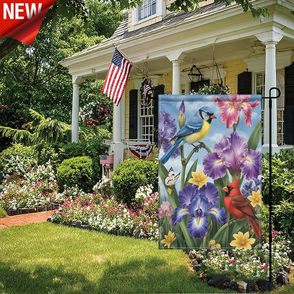 1PC, Garden Flag Blue Jay Cardinal Bird Purple Pink Iris Floral Butterfly Outdoor Decorative Yard Flag
1PC, Garden Flag Blue Jay Cardinal Bird Purple Pink Iris Floral Butterfly Outdoor Decorative Yard Flag