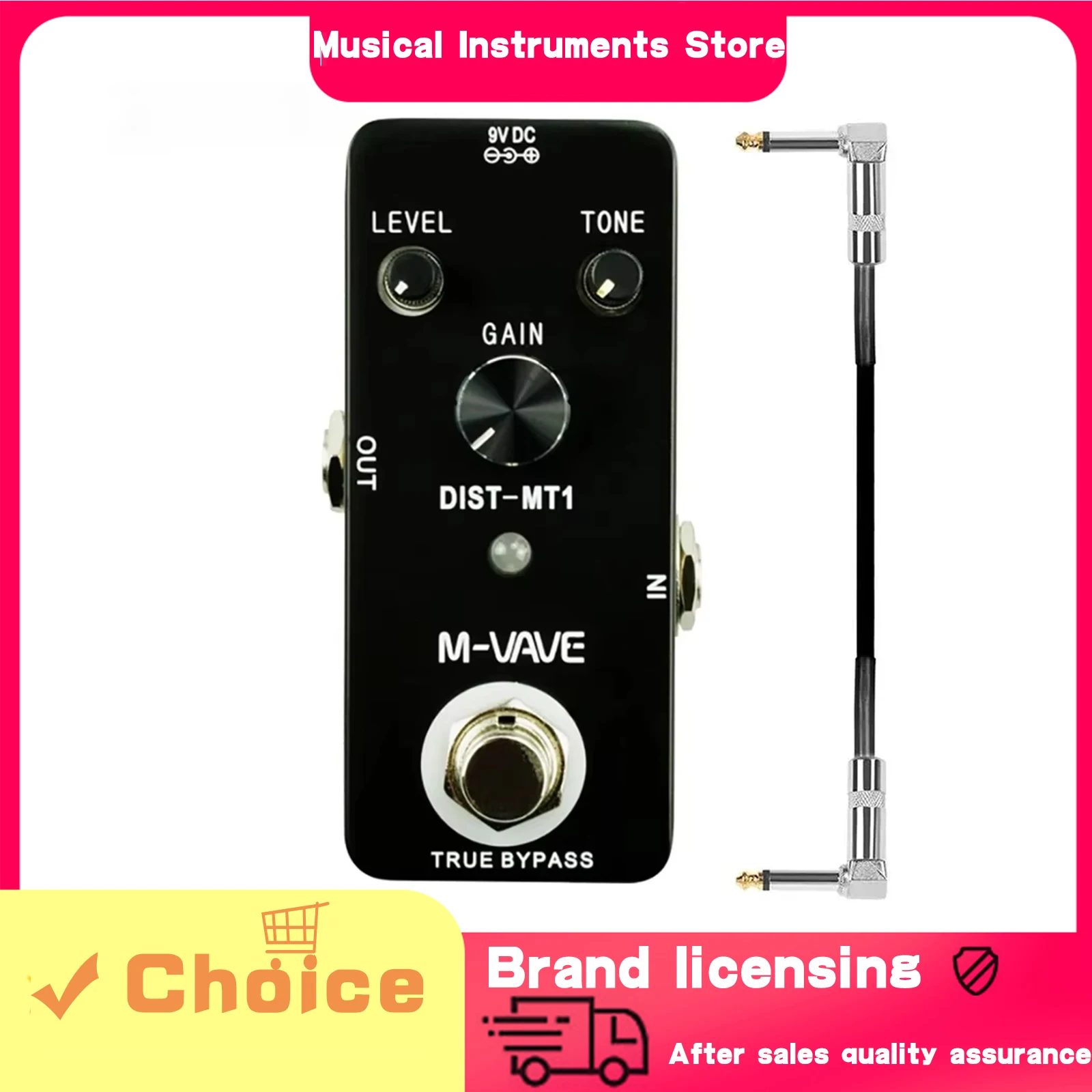 Педаль эффектов для электрогитары M-VAVE Distortion-MT1, прочный эффект искажения из тяжелого металла, педаль True Bypass, аксессуары для гитары
Педаль эффектов для электрогитары M-VAVE Distortion-MT1, прочный эффект искажения из тяжелого металла, педаль True Bypass, аксессуары для гитары