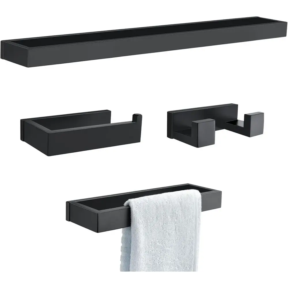 Towel Bar Set, 4-Pieces Bathroom Hardware Set Bathroom Towel Holder Set Stainless Steel Wall Mounted Towel Rack Set, 23.6 Inch
Towel Bar Set, 4-Pieces Bathroom Hardware Set Bathroom Towel Holder Set Stainless Steel Wall Mounted Towel Rack Set, 23.6 Inch