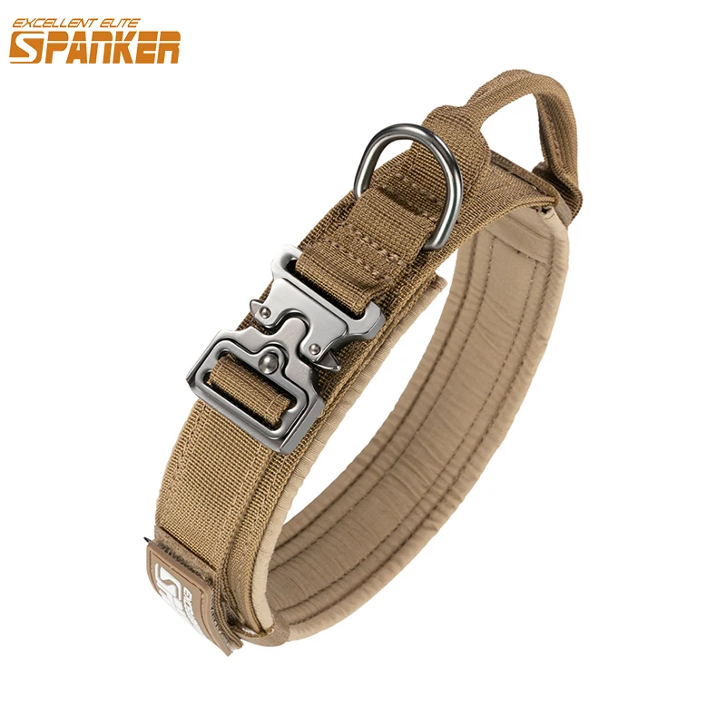 EXCELLENT ELITE SPANKER Тактический ошейник для собак Нейлоновый регулируемый ошейник Ошейник для тренировок для собак Сверхмощная металлическая пряжка с ручкой
EXCELLENT ELITE SPANKER Тактический ошейник для собак Нейлоновый регулируемый ошейник Ошейник для тренировок для собак Сверхмощная металлическая пряжка с ручкой