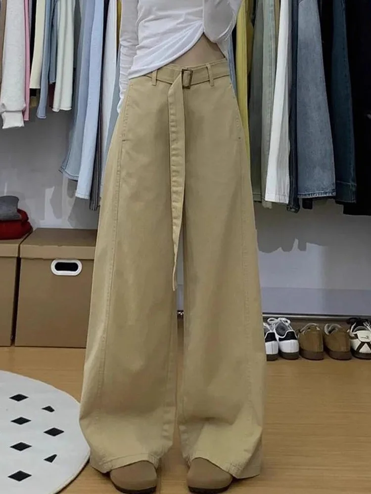 Khaki Wide Leg Jeans Women's High Waist Loose Casual Floor-Length Pants Spring Summer New Style Commute Style Water Washed
Khaki Wide Leg Jeans Women's High Waist Loose Casual Floor-Length Pants Spring Summer New Style Commute Style Water Washed