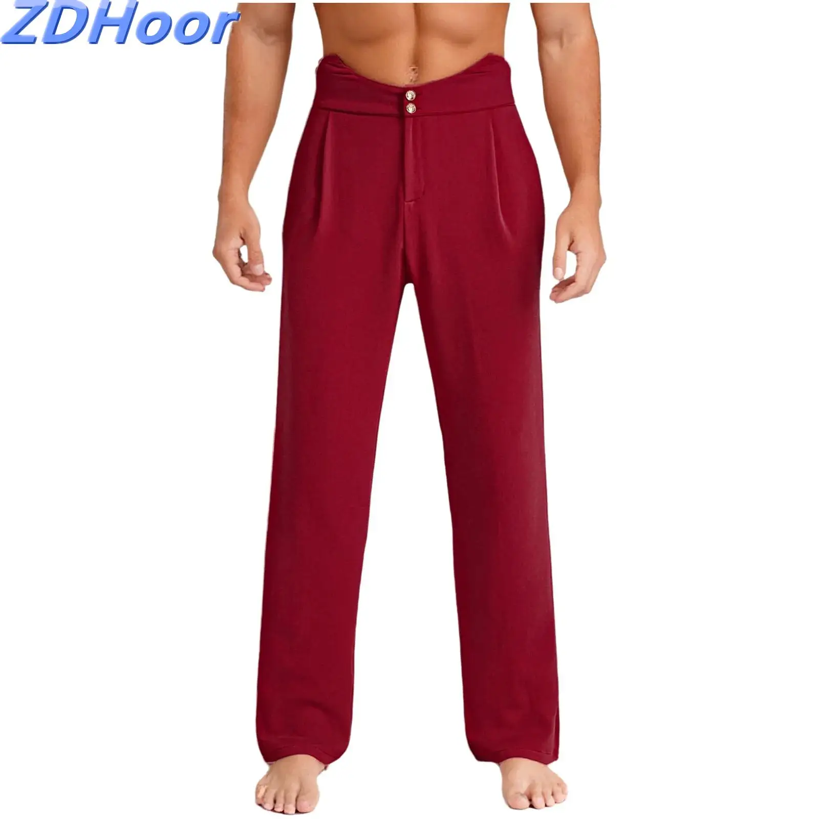 Mens Latin Ballet Dance Pants Back Elastic Band Side Pockets Loose Straight Long Trousers Dancewear for Rumba Tango Modern Dance
Mens Latin Ballet Dance Pants Back Elastic Band Side Pockets Loose Straight Long Trousers Dancewear for Rumba Tango Modern Dance