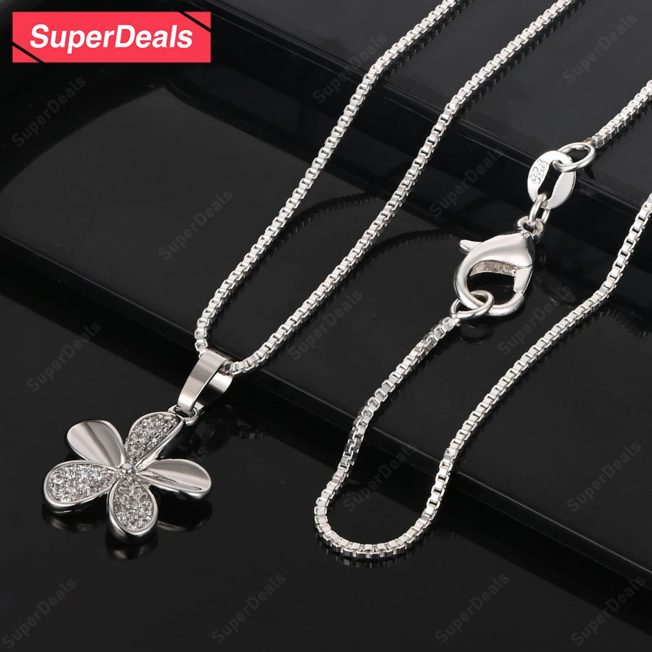 SuperDeals 925 Sterling Silver AAA Zircon Flower Pendant Necklace Women Men Birthday Party Original Classic Pretty Jewelry Gift
SuperDeals 925 Sterling Silver AAA Zircon Flower Pendant Necklace Women Men Birthday Party Original Classic Pretty Jewelry Gift