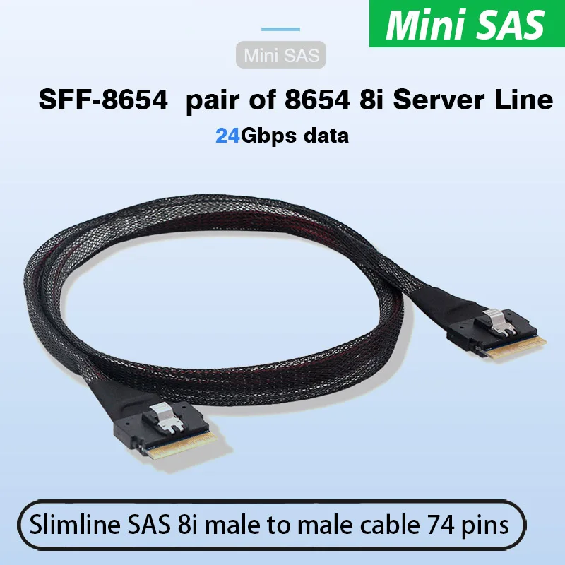 Встроенный кабель Slimline Sas4.0 SFF-8654 8i To SFF-8654 8i 24gbps Server PCIe 0,5 m
Встроенный кабель Slimline Sas4.0 SFF-8654 8i To SFF-8654 8i 24gbps Server PCIe 0,5 m