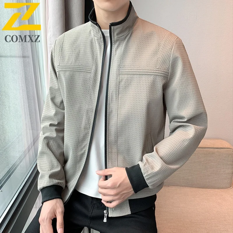 COMXZ 2025 Jacket Men Jacquard Plaid Autumn Winter Mens Korean Slim Stand Collar Solid Youth Casual Trendy Top Coat Long Sleeve
COMXZ 2025 Jacket Men Jacquard Plaid Autumn Winter Mens Korean Slim Stand Collar Solid Youth Casual Trendy Top Coat Long Sleeve