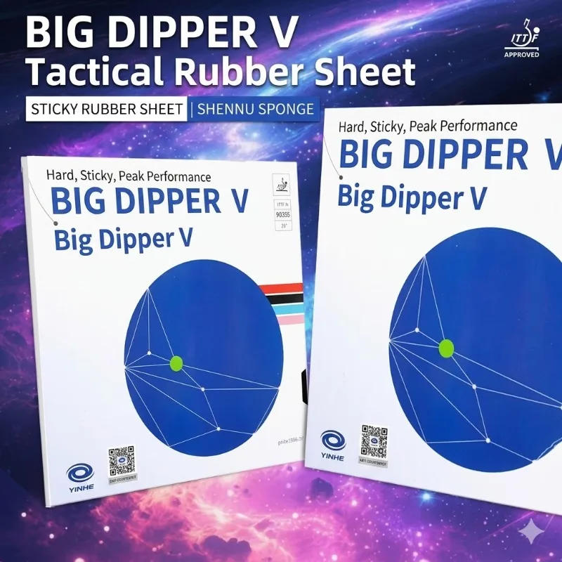 Original YINHE BIG DIPPER V (Sticky Forehand Offensive) Table Tennis Rubber Pips-in GALAXY Original Ping Pong Sponge
Original YINHE BIG DIPPER V (Sticky Forehand Offensive) Table Tennis Rubber Pips-in GALAXY Original Ping Pong Sponge