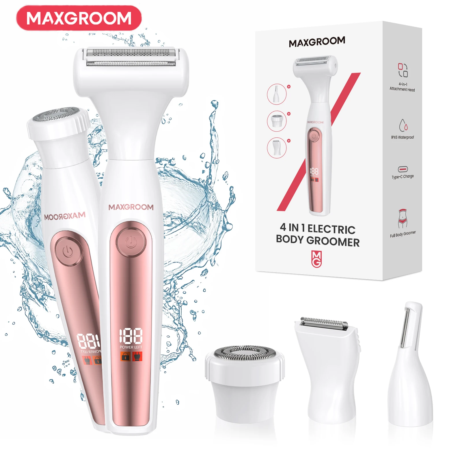 MAXGROOM электробритва для женщин 4в1 женская бритва триммер для бикини бритвы для лица тела подмышки ноги портативный безболезненный эпилятор
MAXGROOM электробритва для женщин 4в1 женская бритва триммер для бикини бритвы для лица тела подмышки ноги портативный безболезненный эпилятор