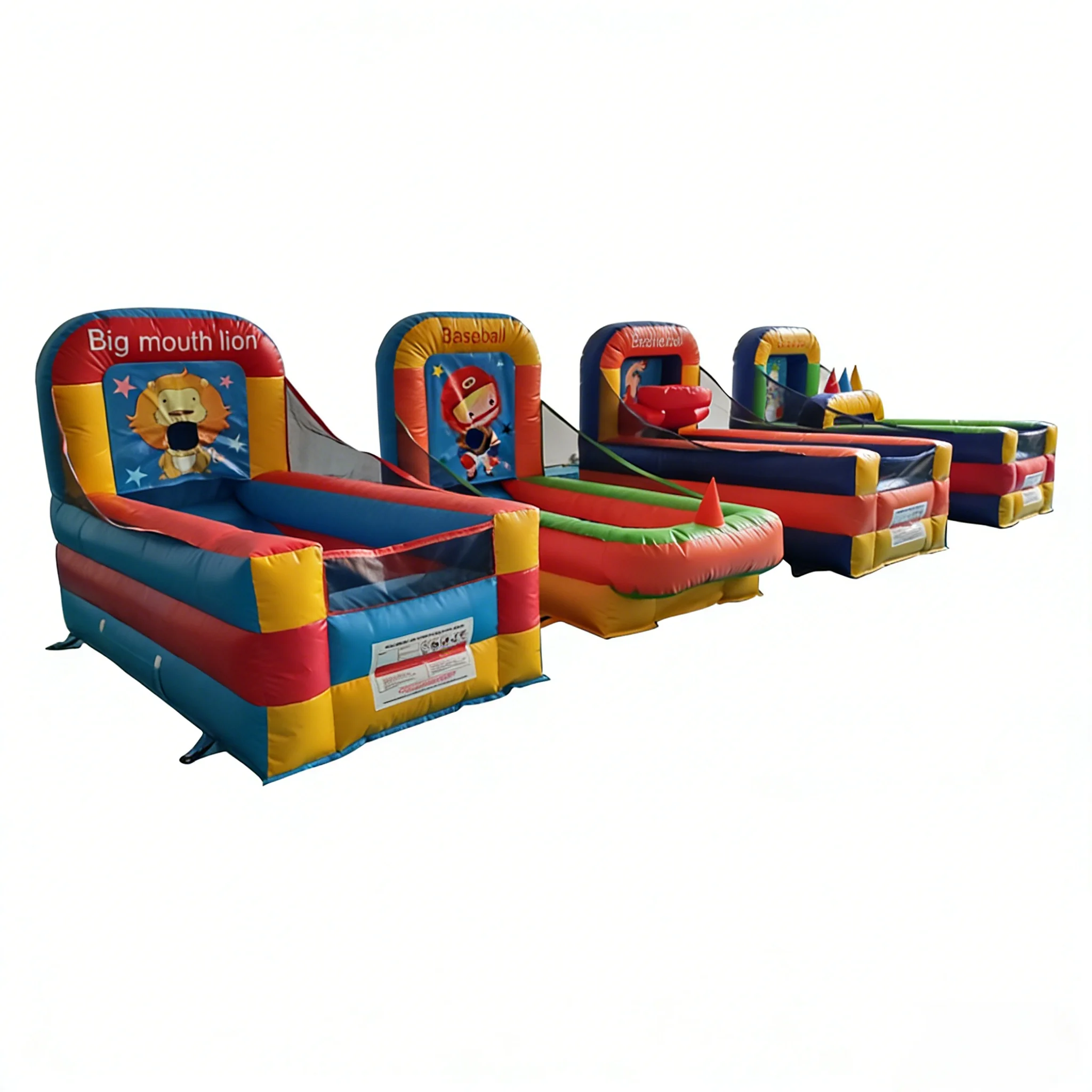 4-in-1 Inflatable Carnival Game Big mouth Lion, Baseball, Ring Toss Game Inflatable Basketball Hoop Shot
4-in-1 Inflatable Carnival Game Big mouth Lion, Baseball, Ring Toss Game Inflatable Basketball Hoop Shot
