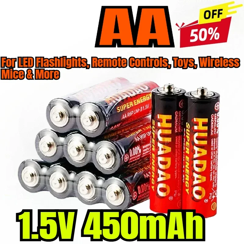 AA 1.5V 450mAh Alkaline Batteries – High Capacity, Long-Lasting for LED Flashlights, Remote Controls, Toys, Wireless Mice & More
AA 1.5V 450mAh Alkaline Batteries – High Capacity, Long-Lasting for LED Flashlights, Remote Controls, Toys, Wireless Mice & More