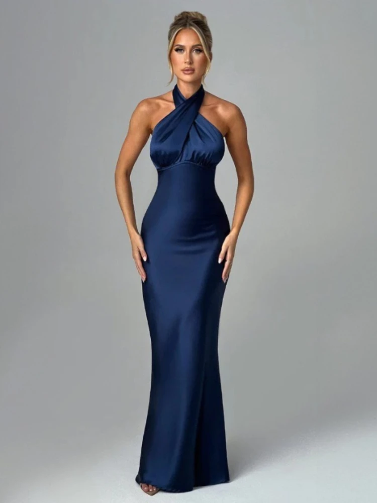 2025 Summer Halter Neck Backless Bandage Long Gowns Women's Sexy Off Shoulder Sleeveless Highw Aist Slim Evening Party Dresses
2025 Summer Halter Neck Backless Bandage Long Gowns Women's Sexy Off Shoulder Sleeveless Highw Aist Slim Evening Party Dresses