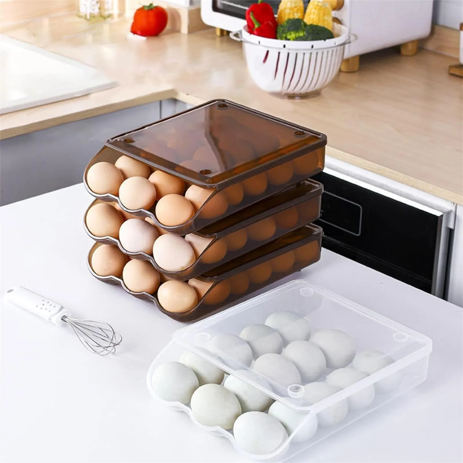 Egg Fresh Keeping Box Refrigerator Fresh Keeping Special Rolling Egg Box Egg Rack Household Drawer Storage Box Berry Basket
Egg Fresh Keeping Box Refrigerator Fresh Keeping Special Rolling Egg Box Egg Rack Household Drawer Storage Box Berry Basket