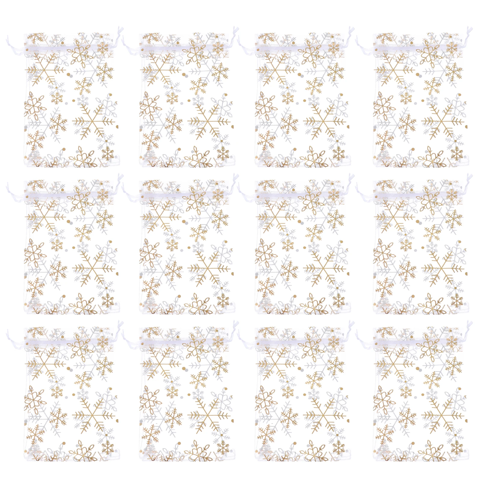 100 Pcs Snowflake Gift Bag Christmas Printing Jewelry Storage Chic Beautiful Pouch Packing Yarn Drawstring
100 Pcs Snowflake Gift Bag Christmas Printing Jewelry Storage Chic Beautiful Pouch Packing Yarn Drawstring