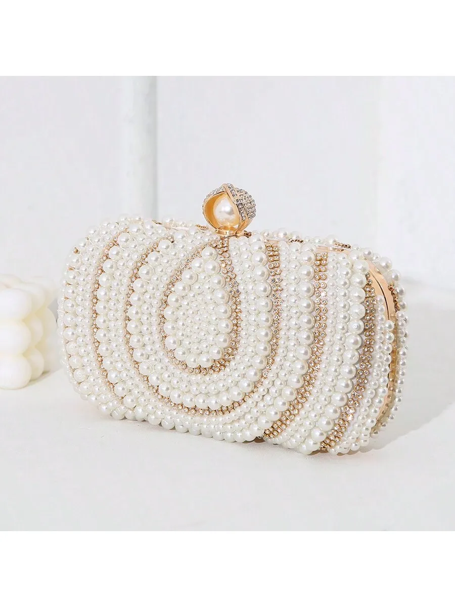 Vintage Pearl Beaded Rhinestone Clutch Purse For Women Evening Party Bag
Vintage Pearl Beaded Rhinestone Clutch Purse For Women Evening Party Bag