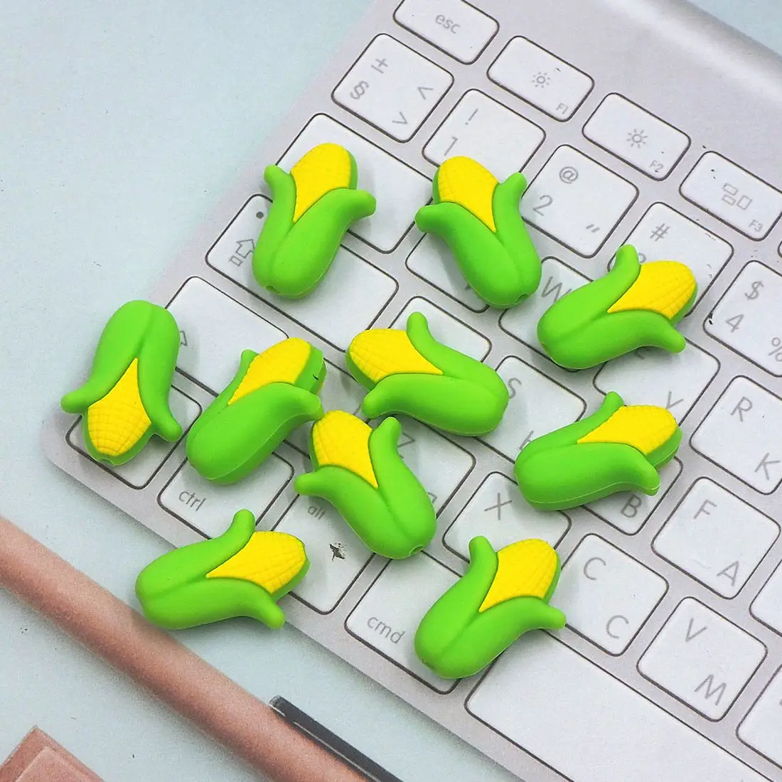Chenkai 50PCS Corn Focal Beads Silicone Charms For Pen Making Character Beads For Beadable Pen DIY Baby Pacifier Dummy Chains
Chenkai 50PCS Corn Focal Beads Silicone Charms For Pen Making Character Beads For Beadable Pen DIY Baby Pacifier Dummy Chains