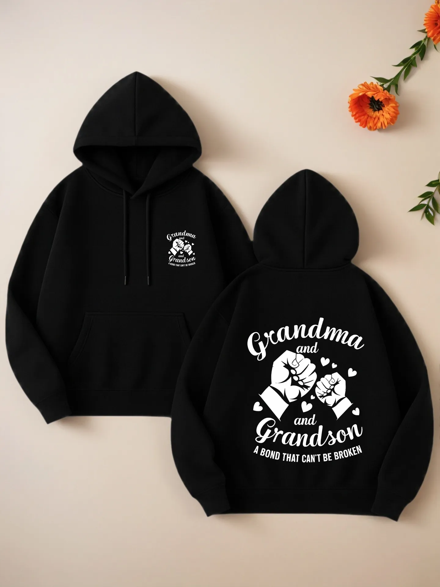 Graphic Hoodie Women, Grandma and Grandson Print, Casual Aesthetic Design, Fleece Lined, Casual Everyday Wear for Women
Graphic Hoodie Women, Grandma and Grandson Print, Casual Aesthetic Design, Fleece Lined, Casual Everyday Wear for Women