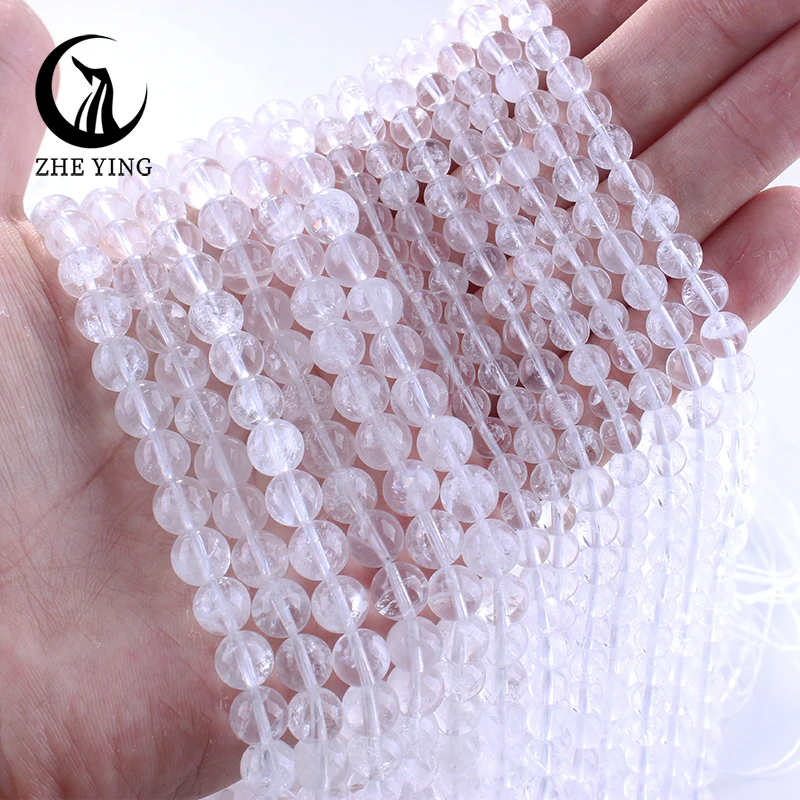 Zhe Ying Natural White Phantom Quartz Beads 6mm 8mm 10mm Round Ghost Crystal Beads for Healing Jewelry 15" strand
Zhe Ying Natural White Phantom Quartz Beads 6mm 8mm 10mm Round Ghost Crystal Beads for Healing Jewelry 15" strand