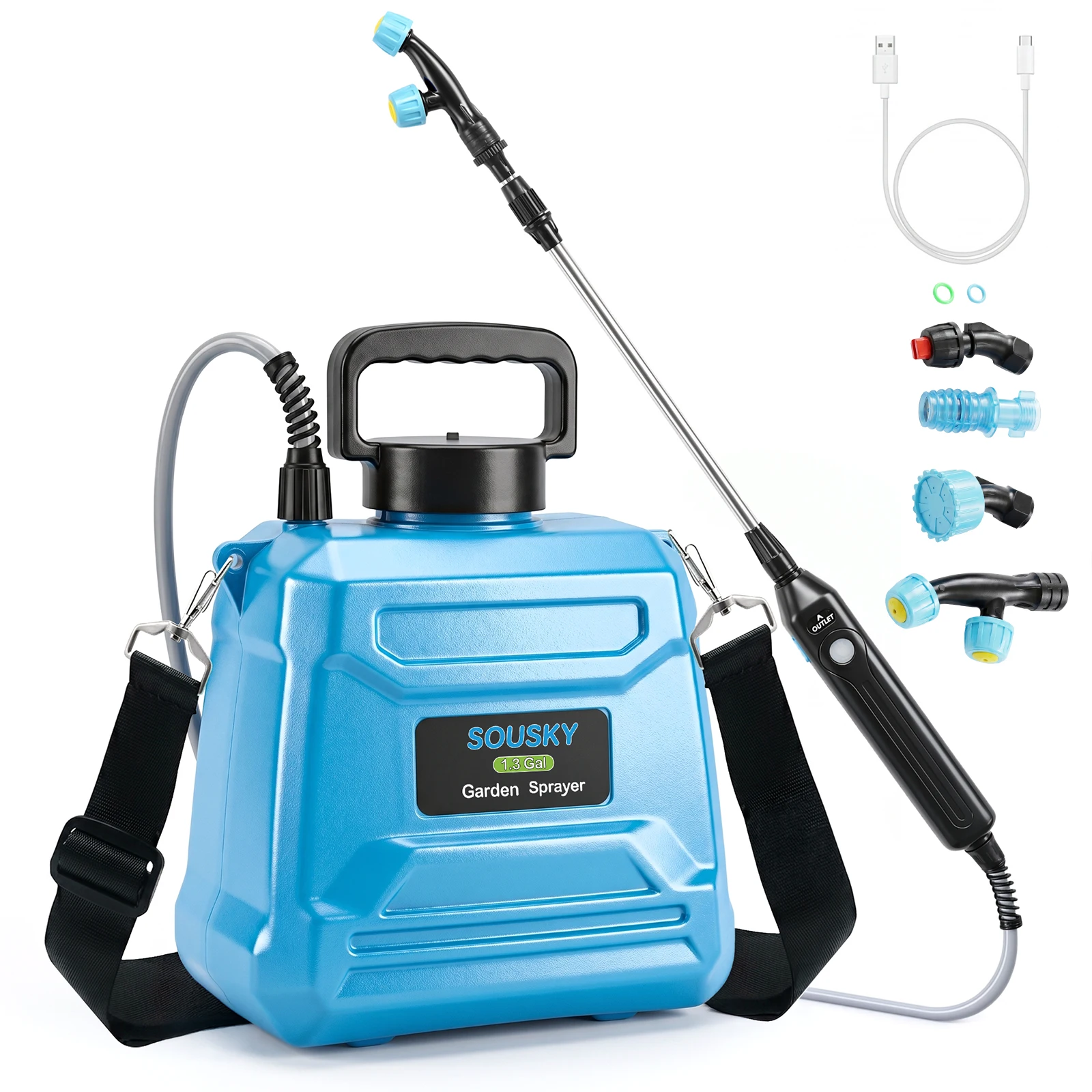 Cordless Battery Powered Sprayer 5L Garden Pump Up Sprayer Advance Electric Sprayer with Adjustable Speed
Cordless Battery Powered Sprayer 5L Garden Pump Up Sprayer Advance Electric Sprayer with Adjustable Speed