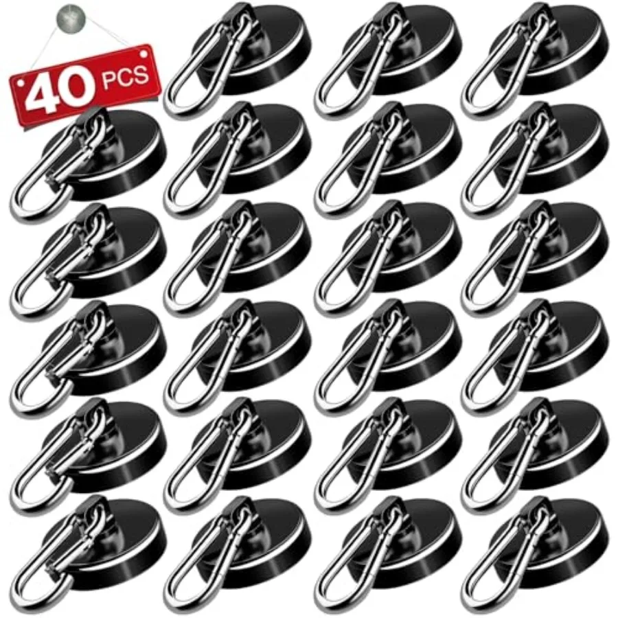 Carabiner Magnetic Hooks, 110LBS Strong Magnetic Hooks Heavy Duty with Swivel Carabiner Hook, Great for Hanging for Cruise, Gar
Carabiner Magnetic Hooks, 110LBS Strong Magnetic Hooks Heavy Duty with Swivel Carabiner Hook, Great for Hanging for Cruise, Gar