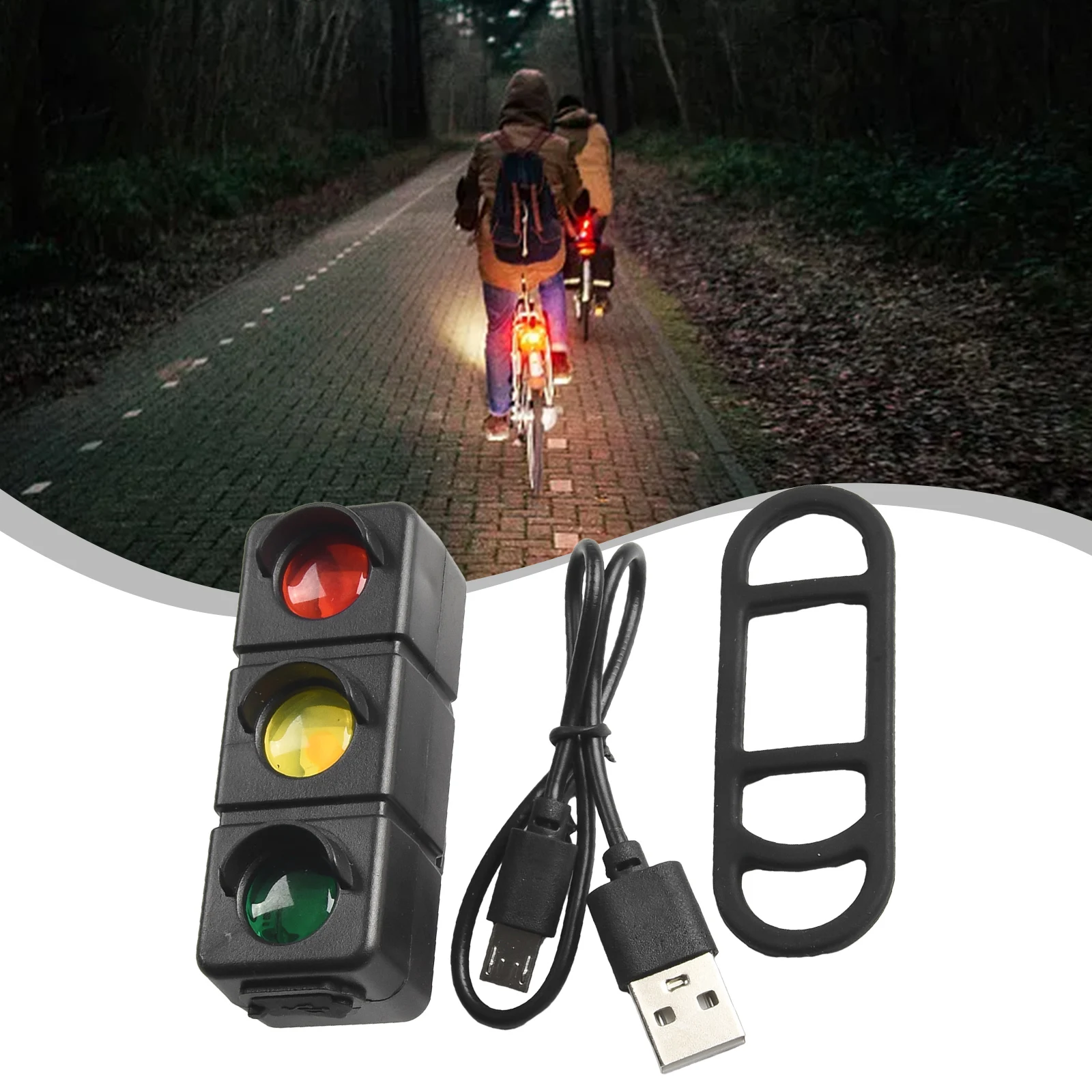 Bicycle Taillight Rear Lamp Three-color Tail Light Safety Warning Light Riding Light Rear Light With USB Charging Cable
Bicycle Taillight Rear Lamp Three-color Tail Light Safety Warning Light Riding Light Rear Light With USB Charging Cable