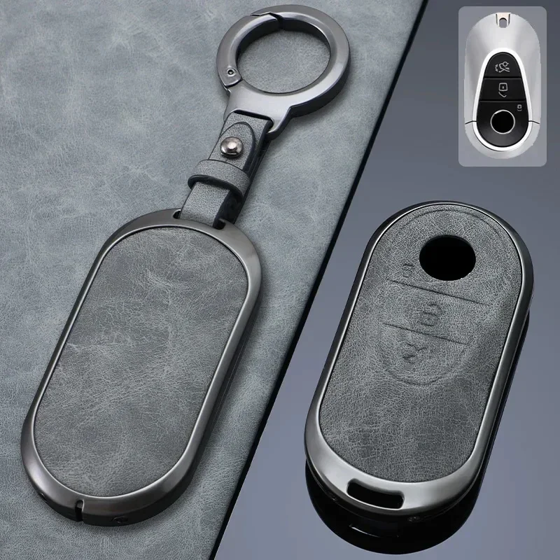 Zinc Alloy + Leather Car Key Case Cover Fob Holder for Mercedes Benz 2023 2024 C S Class W223 W206 S350L S400L S450L S500L
Zinc Alloy + Leather Car Key Case Cover Fob Holder for Mercedes Benz 2023 2024 C S Class W223 W206 S350L S400L S450L S500L