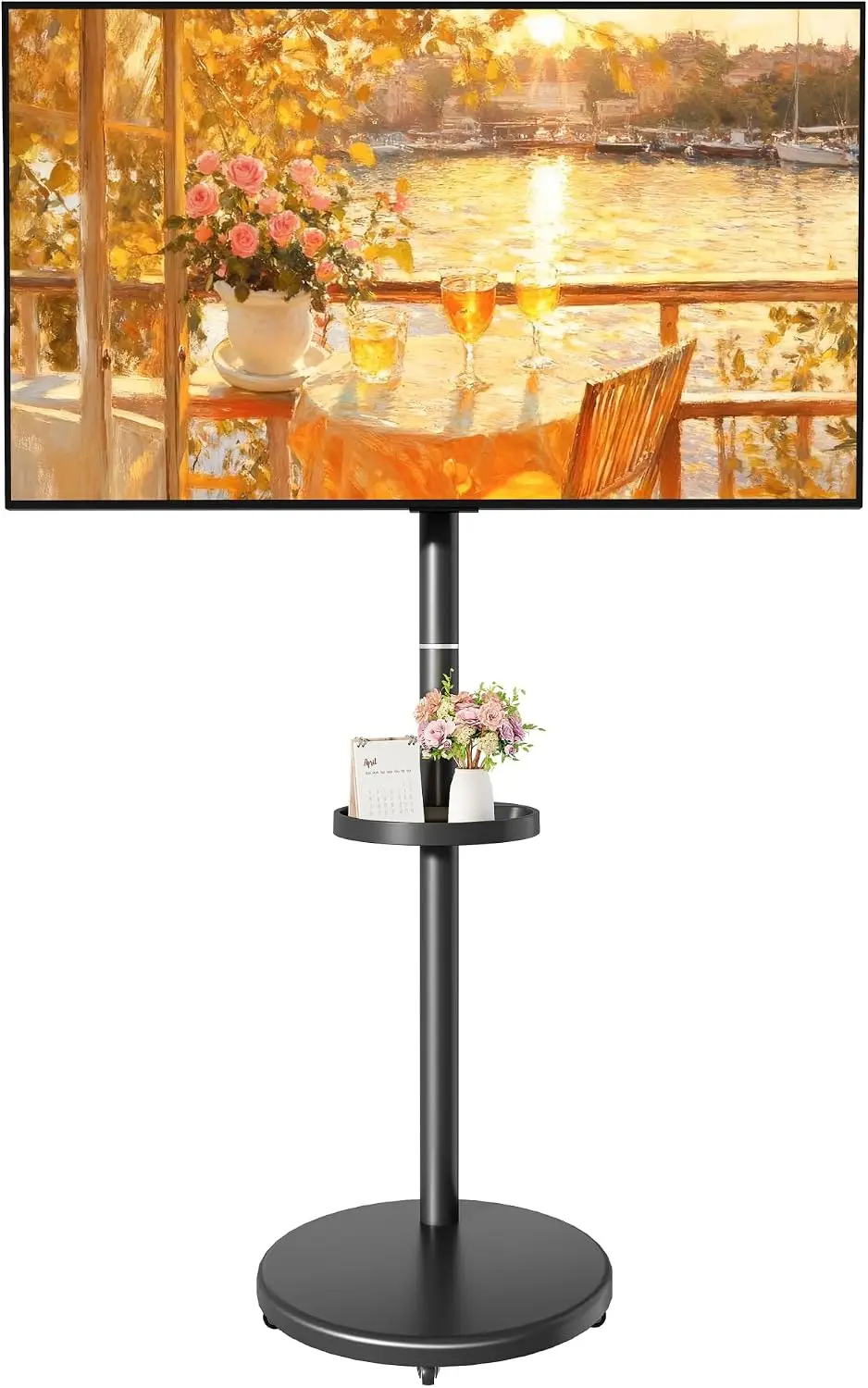 Adjustable Rolling TV Stand for 13-43" TVs, Max 33lbs, Portrait to Landscape, Mobile Cart with Storage
Adjustable Rolling TV Stand for 13-43" TVs, Max 33lbs, Portrait to Landscape, Mobile Cart with Storage