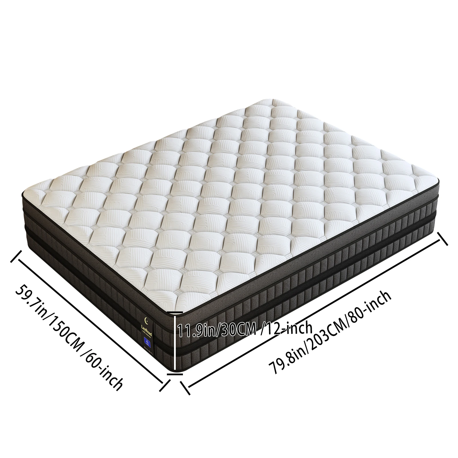 12inch Mattress in Twin, Full, Queen, And King Sizes - Ergonomically Designed, Medium Firm Hybrid Mattress, Cooling, Motion Isolation, Certipur- - for Pressure Relief And Comfort,Box-Packed for Bedrooms, Guest Rooms And Hotels
12inch Mattress in Twin, Full, Queen, And King Sizes - Ergonomically Designed, Medium Firm Hybrid Mattress, Cooling, Motion Isolation, Certipur- - for Pressure Relief And Comfort,Box-Packed for Bedrooms, Guest Rooms And Hotels