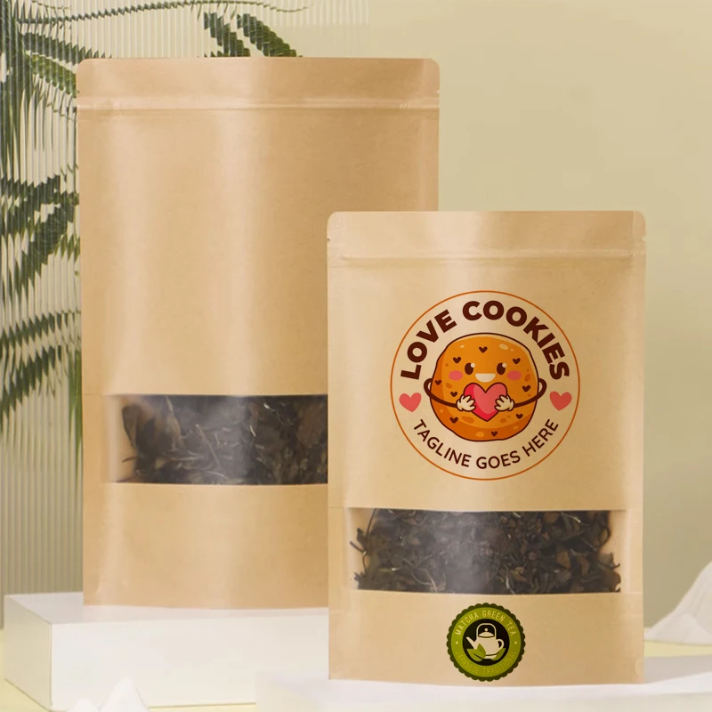 Brown Kraft Paper Frosted Window Standing Zipper Bag Custom Printing For Nuts, Tea, Pet Food, Sugar Packaging Pouch
Brown Kraft Paper Frosted Window Standing Zipper Bag Custom Printing For Nuts, Tea, Pet Food, Sugar Packaging Pouch