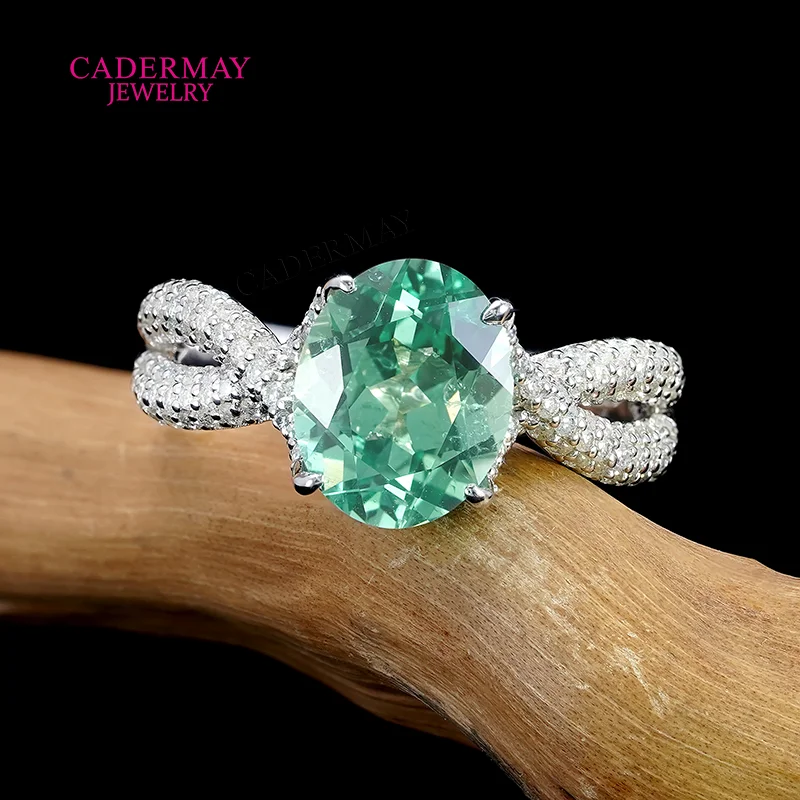Customized Made 925 Sterling Silver 8x10mm 3ct Oval Shape Light Green Lab Sapphire Twist Band Engagement Promise Rings for Women
Customized Made 925 Sterling Silver 8x10mm 3ct Oval Shape Light Green Lab Sapphire Twist Band Engagement Promise Rings for Women