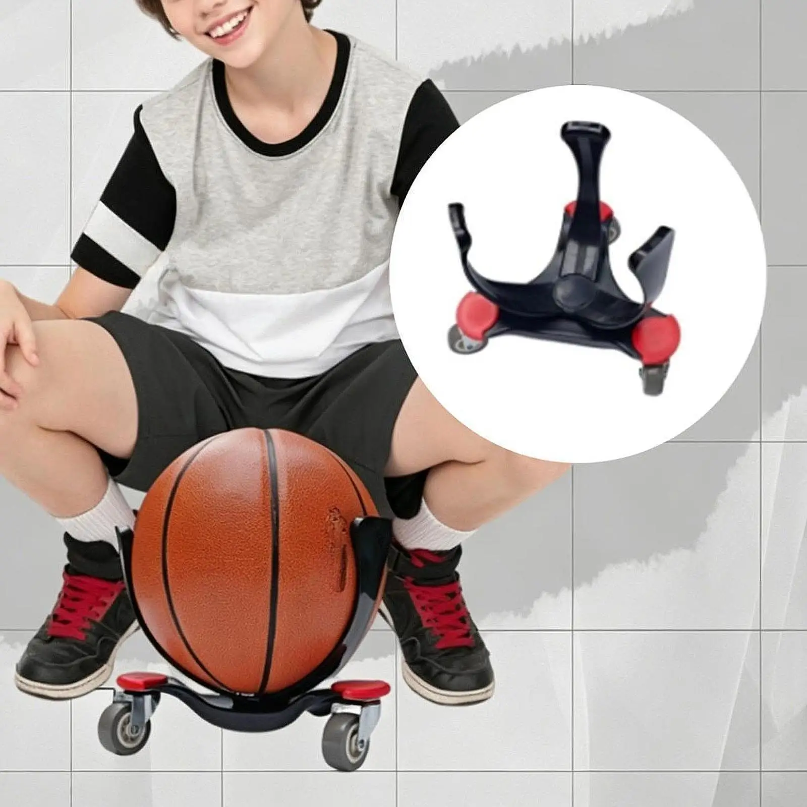 Dribbling Sliding Clamp with Swivel Wheels Basketball Handling Practice Tool for Training Size 5 6 7 Balls
Dribbling Sliding Clamp with Swivel Wheels Basketball Handling Practice Tool for Training Size 5 6 7 Balls