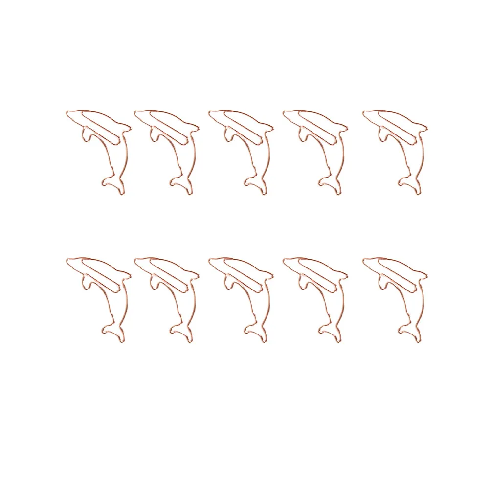 20Pcs Metal Cartoon Paper Clips Dolphin Shape Rose Gold Creative Portable Office Note Clamp Stylish Stationery Accessories
20Pcs Metal Cartoon Paper Clips Dolphin Shape Rose Gold Creative Portable Office Note Clamp Stylish Stationery Accessories