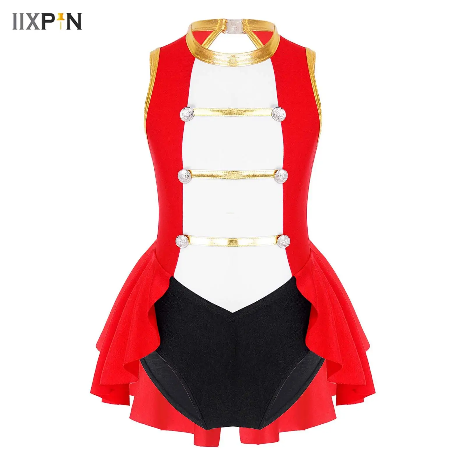 Kids Girls Ringmaster Circus Show Costume Vintage Sleeveless Button Leotard Bodysuit for Ballet Dance Carnival Party Performance
Kids Girls Ringmaster Circus Show Costume Vintage Sleeveless Button Leotard Bodysuit for Ballet Dance Carnival Party Performance