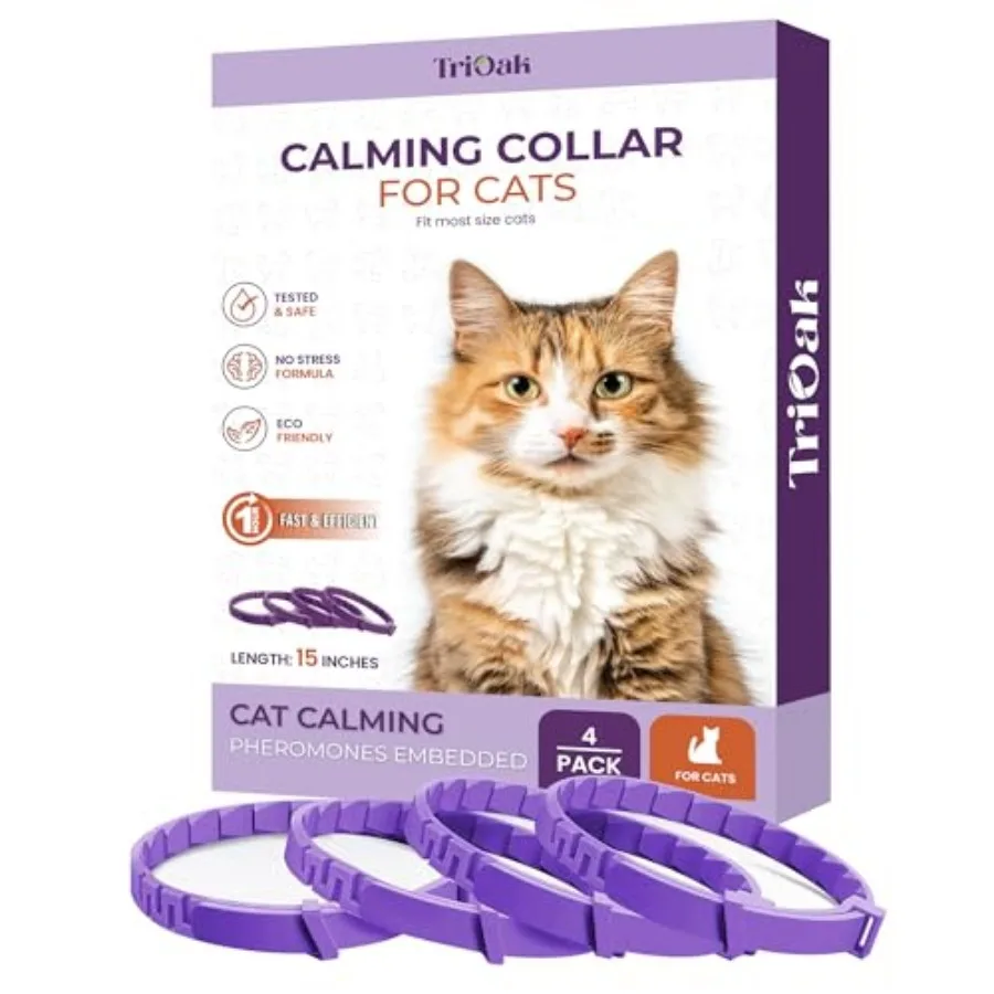 Pheromone Calming Collar for Cats: Breakaway Cat Calming Collar for Anxiety, Separation Stress, Multicat Aggression, Spraying,
Pheromone Calming Collar for Cats: Breakaway Cat Calming Collar for Anxiety, Separation Stress, Multicat Aggression, Spraying,