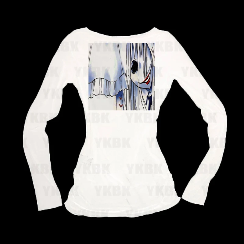 Уличная одежда в стиле Харадзюку для женщин и девочек в стиле панк, свободные милые футболки с длинными рукавами и круглым вырезом, модные повседневные футболки с принтом аниме Y2k, эстетические винтажные футболки
Уличная одежда в стиле Харадзюку для женщин и девочек в стиле панк, свободные милые футболки с длинными рукавами и круглым вырезом, модные повседневные футболки с принтом аниме Y2k, эстетические винтажные футболки