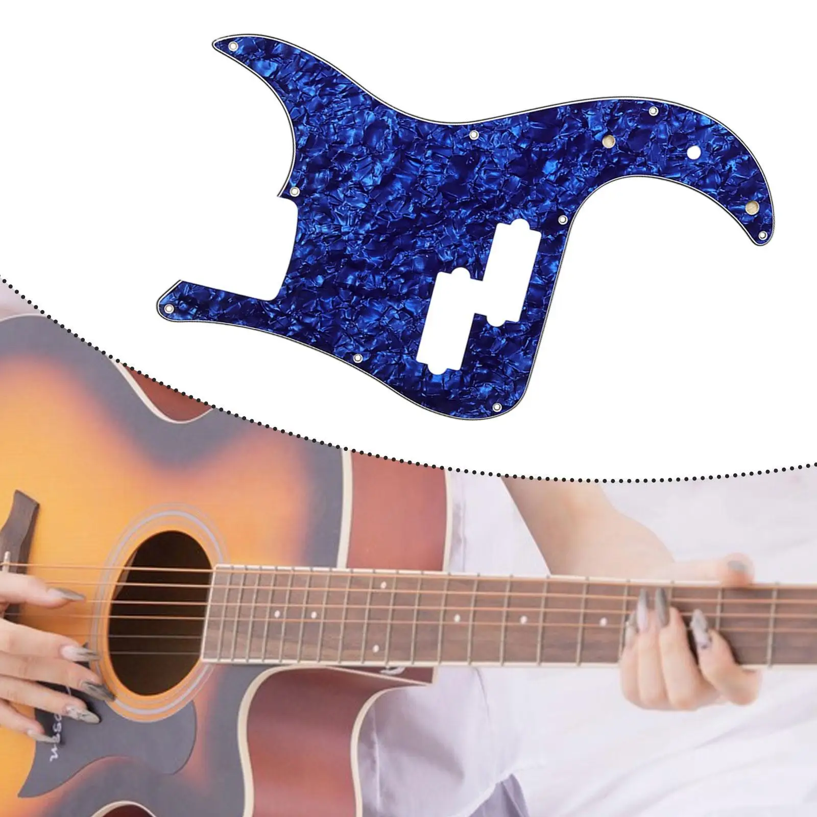 Bass Guitar Pickguard Original Plastic Sheet with Pickup Hole Easy Install for Beginner and Professional Guitar Setup
Bass Guitar Pickguard Original Plastic Sheet with Pickup Hole Easy Install for Beginner and Professional Guitar Setup