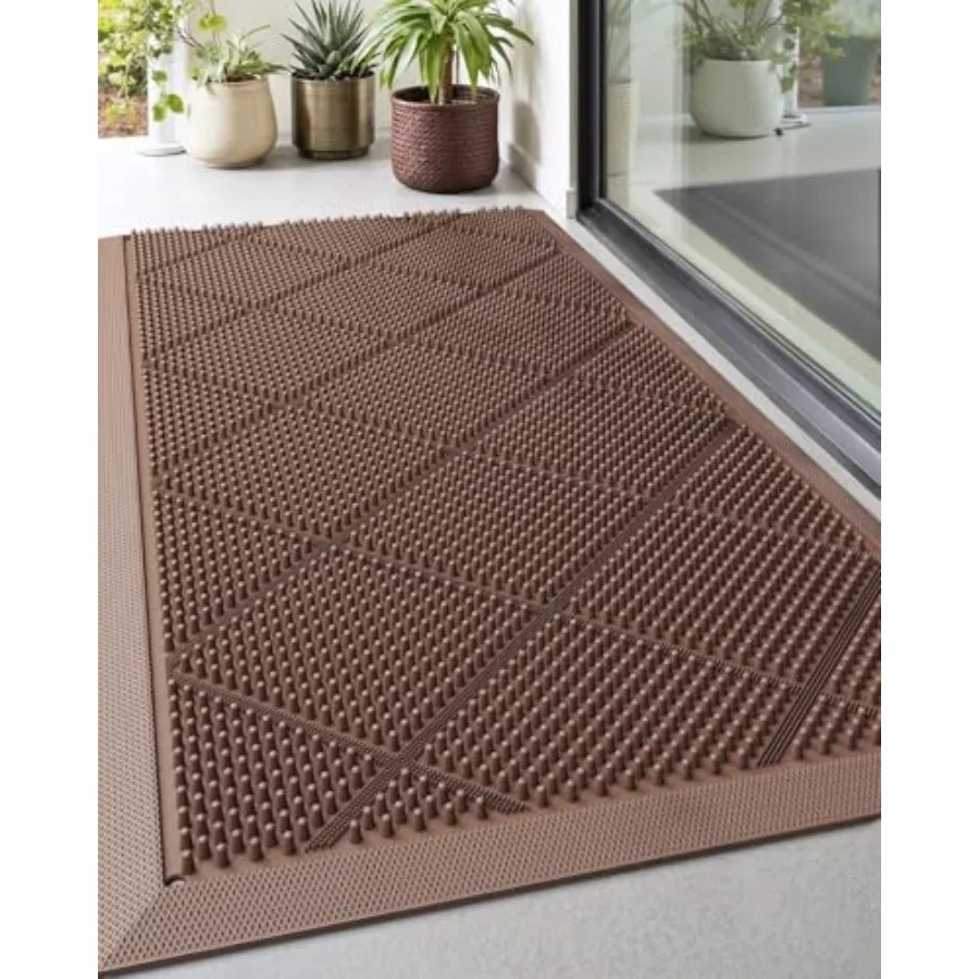Front Door Mats Outside Entrance, 17x36 Rubber Waterproof Dirt Trapping Entry Mat for Entryway, Heavy Duty Non-Slip Low-Profile
Front Door Mats Outside Entrance, 17x36 Rubber Waterproof Dirt Trapping Entry Mat for Entryway, Heavy Duty Non-Slip Low-Profile
