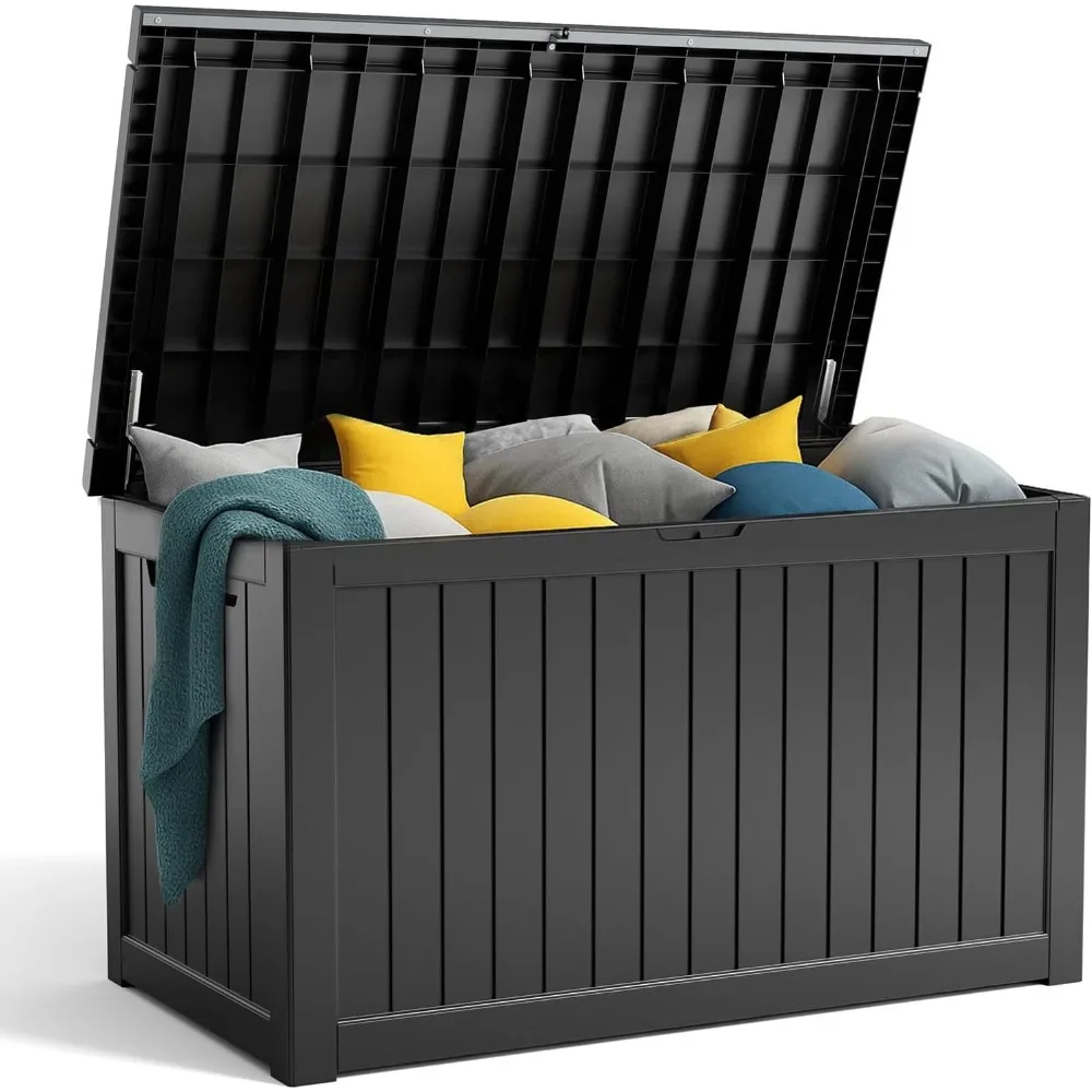 Resin Deck Box, Lockable Patio Outdoor Storage Box for Furniture, Garden Tools and Tools Storage, Waterproof Outside
Resin Deck Box, Lockable Patio Outdoor Storage Box for Furniture, Garden Tools and Tools Storage, Waterproof Outside