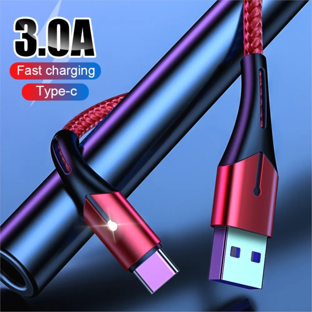 YOCPONO, новый строченный кабель для передачи данных, подходит для USB Type-C Huawei Xiaomi 3A, кабель для быстрой зарядки с индикатором
YOCPONO, новый строченный кабель для передачи данных, подходит для USB Type-C Huawei Xiaomi 3A, кабель для быстрой зарядки с индикатором
