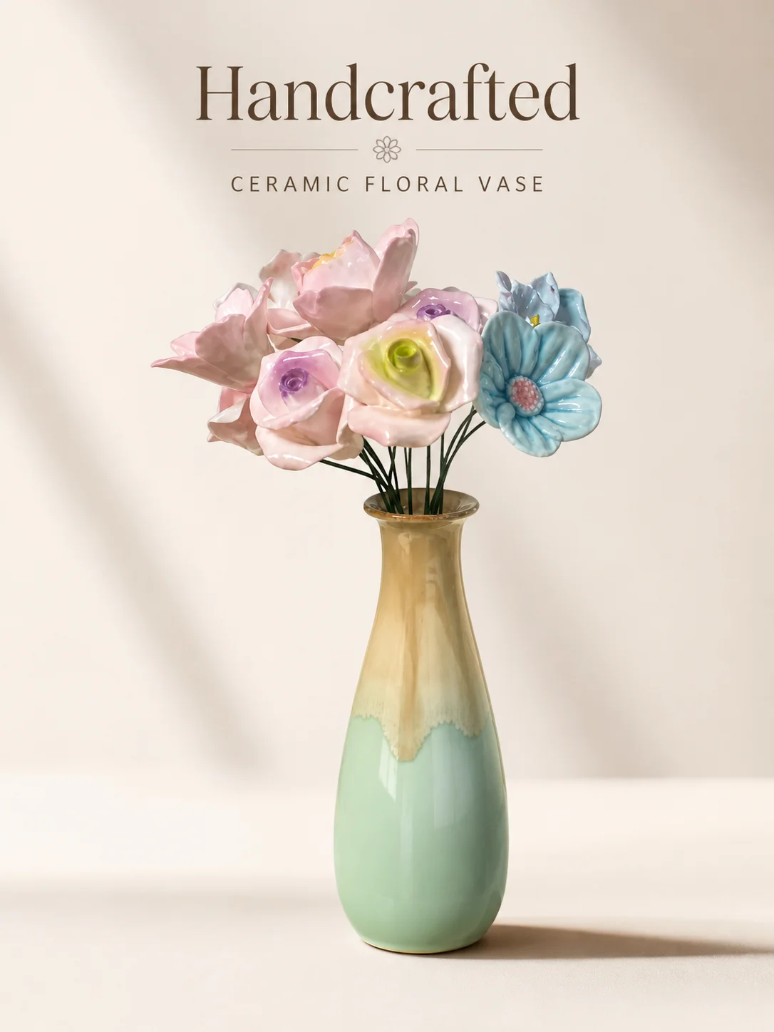Personalized Mothers Day Gift 2026 Handcrafted Ceramic Flower Vase Set Everlasting Porcelain Rose Bouquet Nordic Home Room Decor
Personalized Mothers Day Gift 2026 Handcrafted Ceramic Flower Vase Set Everlasting Porcelain Rose Bouquet Nordic Home Room Decor