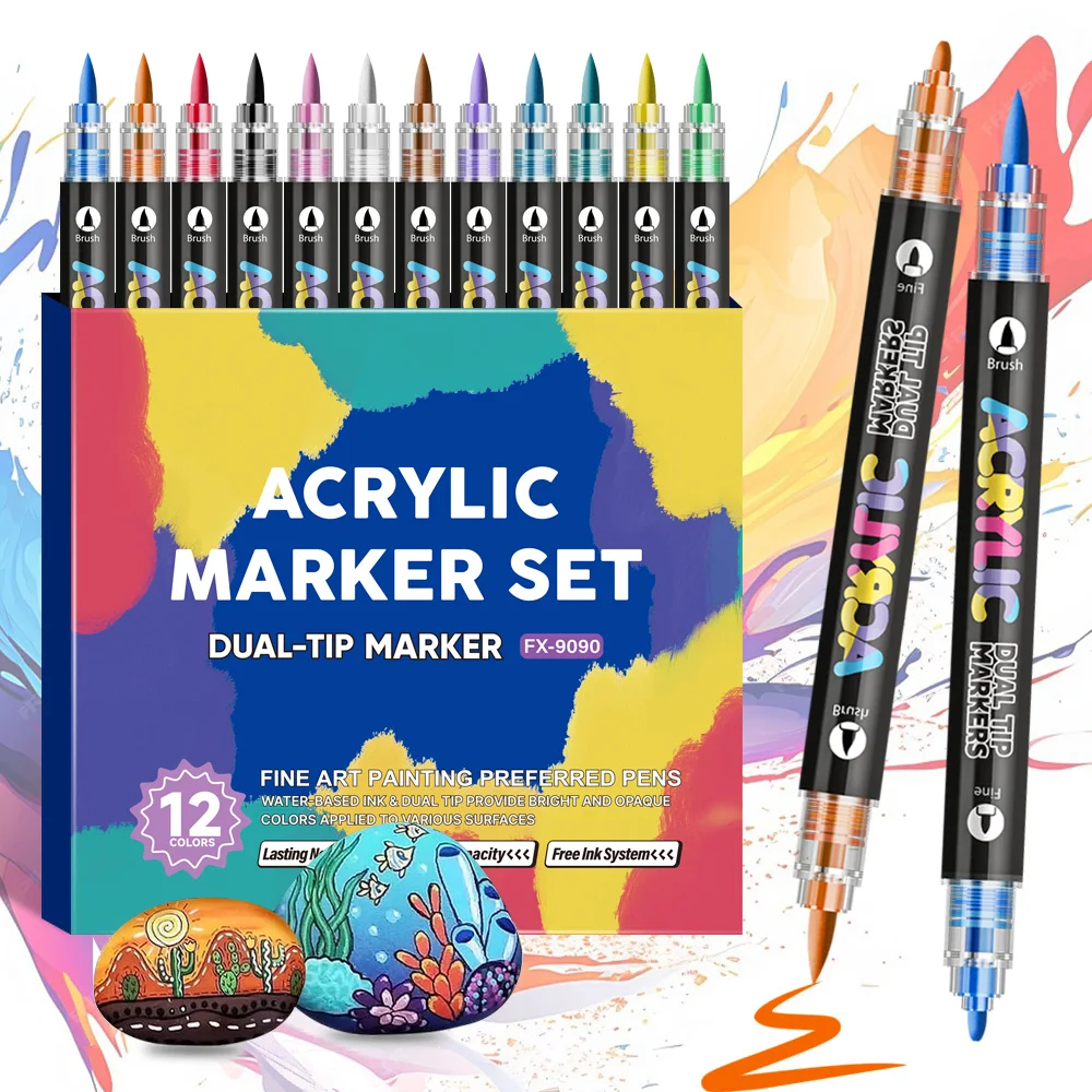 12-168 Colors Acrylic Markers Double Headed Soft Hard Double Headed For Creative DIY Holiday Party Painting Drawing Art Supplies
12-168 Colors Acrylic Markers Double Headed Soft Hard Double Headed For Creative DIY Holiday Party Painting Drawing Art Supplies