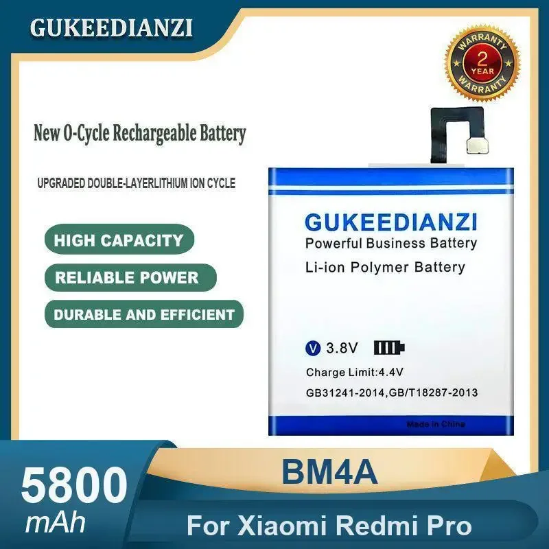 Аккумулятор для мобильного телефона BM4A большой емкости 5800 мАч для Xiaomi Redmi Pro
Аккумулятор для мобильного телефона BM4A большой емкости 5800 мАч для Xiaomi Redmi Pro