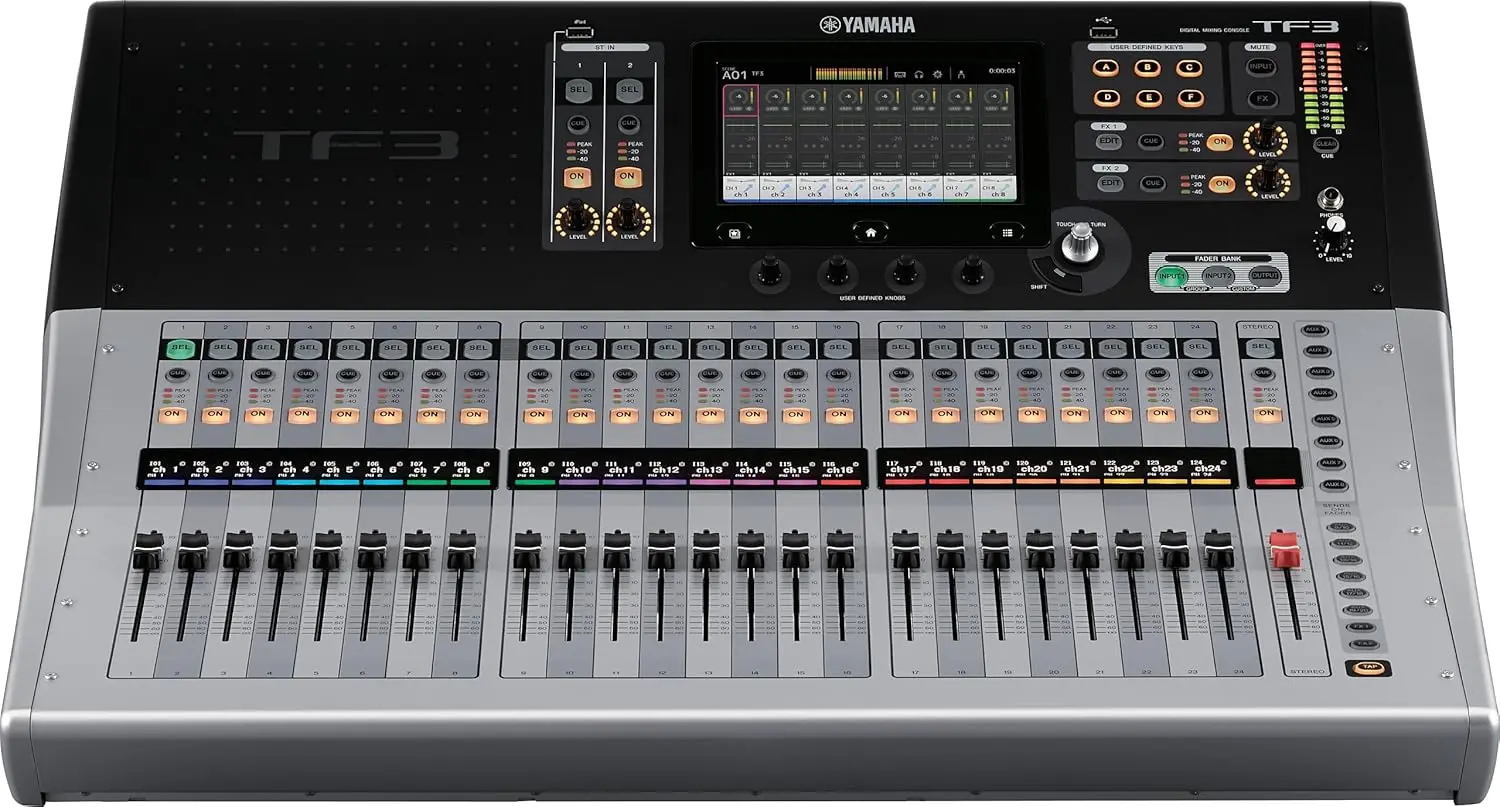 Yamaha TF3 24-Channel Digital Mixing Console Professional Audio Mixer with Touchscreen Control