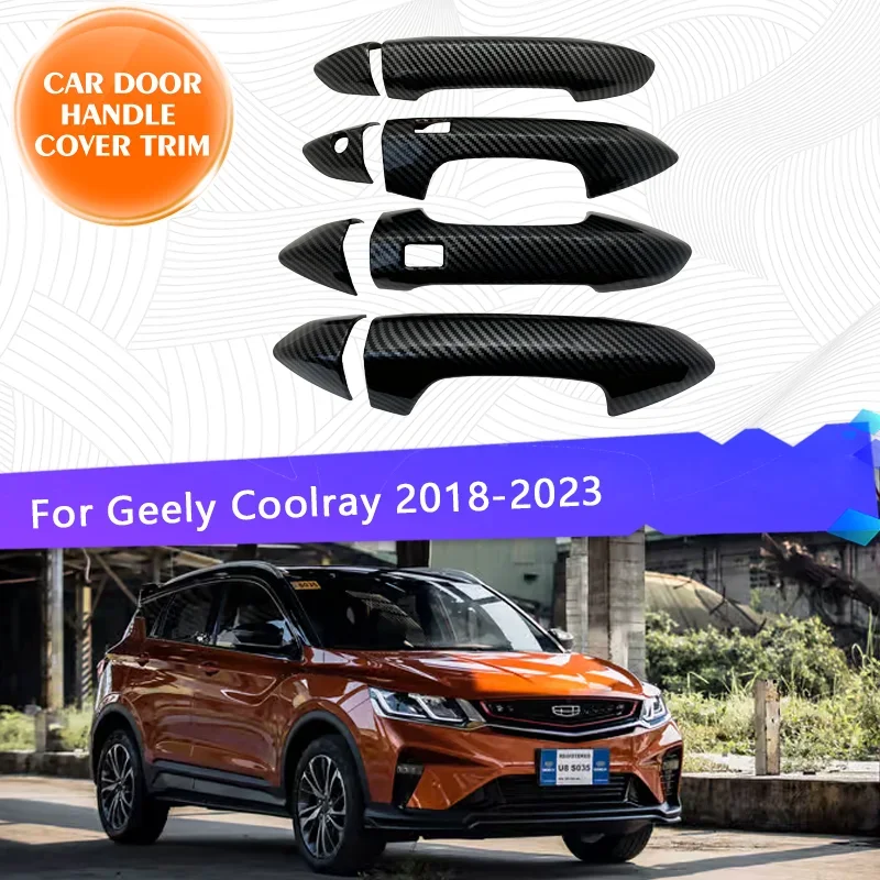 Car Door Handle Cover Trim For Geely Coolray Binyue SX11 2018 2019 2020~2023 Carbon Fiber Sets Covers Exterior Parts Accessories
Car Door Handle Cover Trim For Geely Coolray Binyue SX11 2018 2019 2020~2023 Carbon Fiber Sets Covers Exterior Parts Accessories